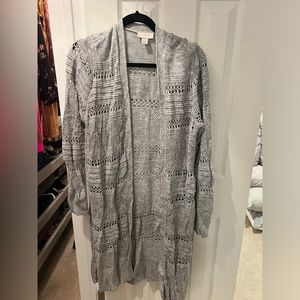 LOFT - lace like sweater cardigan.